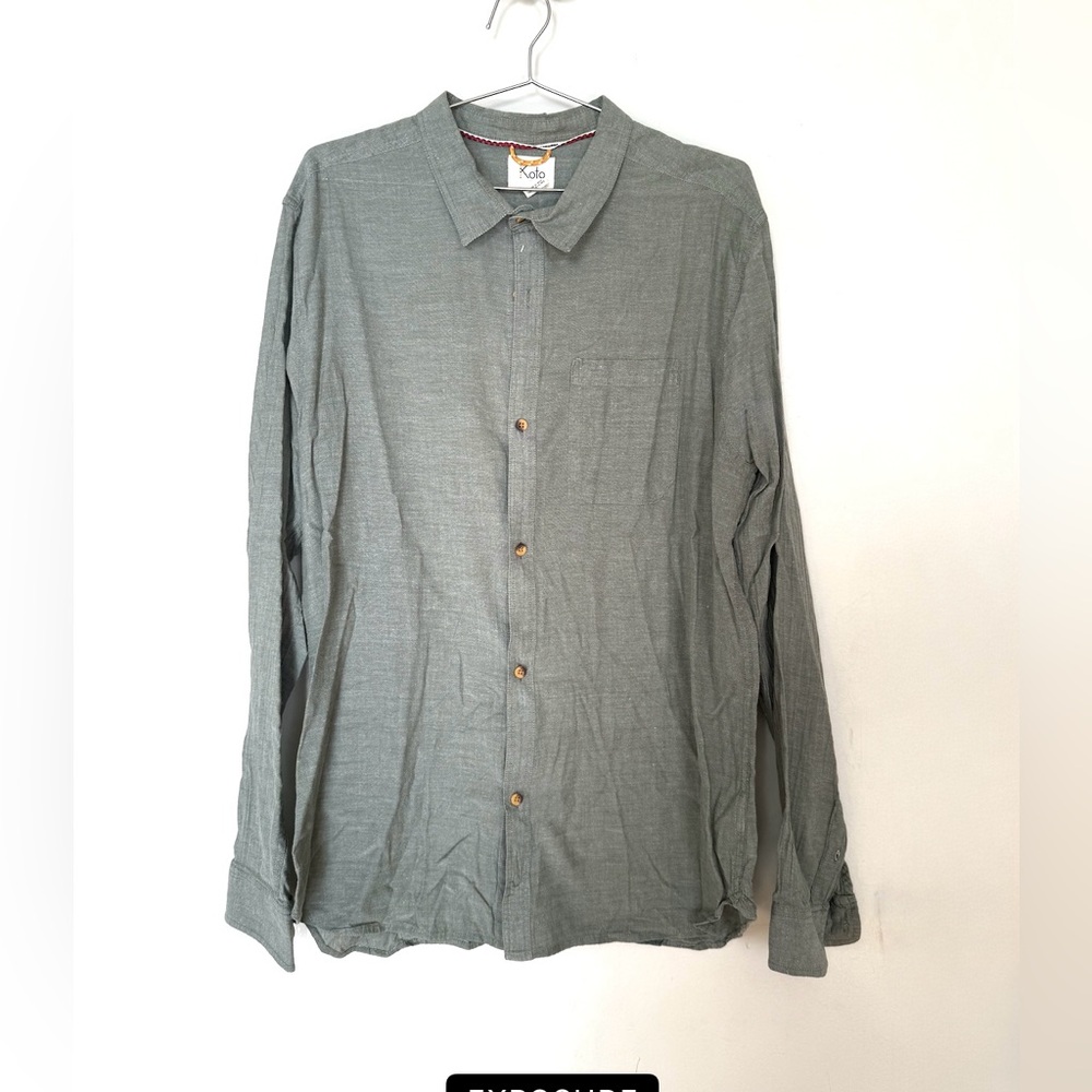 Men's Sage Linen Button-Down Shirt